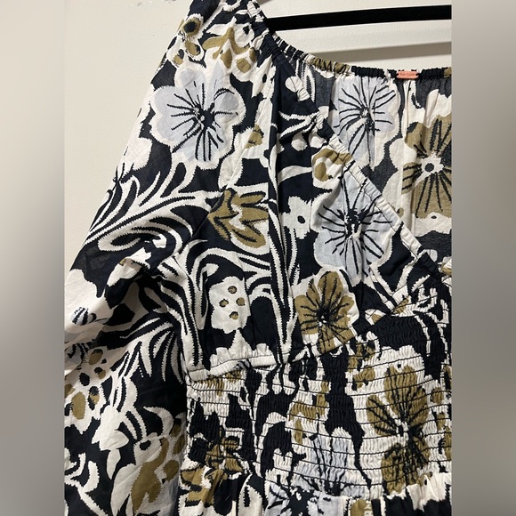 Free People Dixie Maxi Chic Black and Gold Floral Dress - Picture 10 of 13